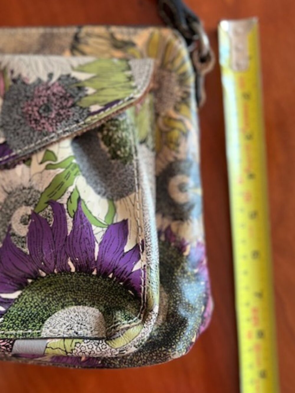 Patricia Nash Avellino Floral Leather Crossbody Bag Buckle Purse - Picture 12 of 15